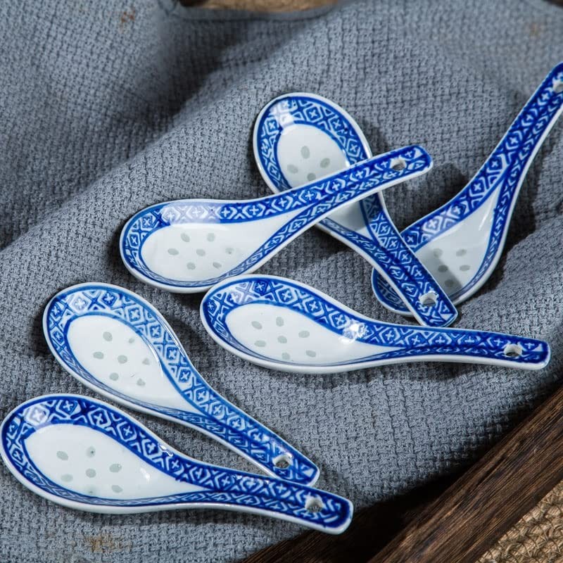 8 pezzi Cucchiai da Minestra, Cucchiai da Zuppa Blu e
