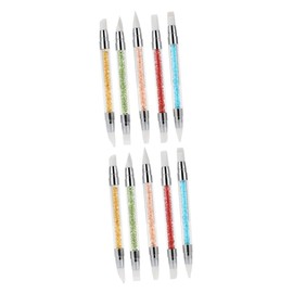 FOMIYES 2sets Nail Art Carving Pen Kit 2-in-1 Head Nail Art Tools Accessories Supplies for 3d Effects 5pcs*2 Random Color