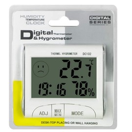 Excalibur - Digital Thermometer & Hygrometer Humidity for Room & Green House Temperature - Max/Min Range - Easy to Read LCD Screen