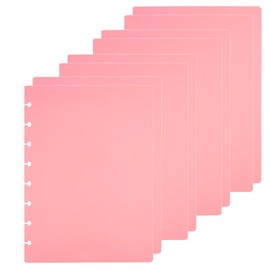 ITSYHPRO Junior Discbound Journal PP Covers(4 Pairs) Classic Colors Compatible with Circa Arc TUL and Happy Planner(Pink,Junior)