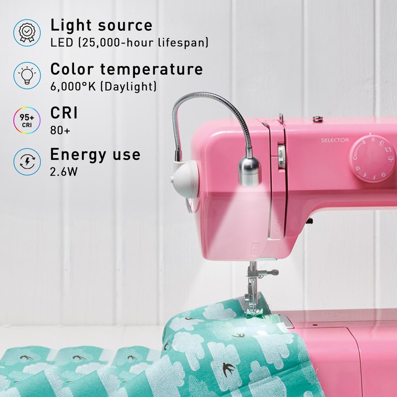 Daylight Company Sewing Machine Lamp, Professional Led Light, Fits Most