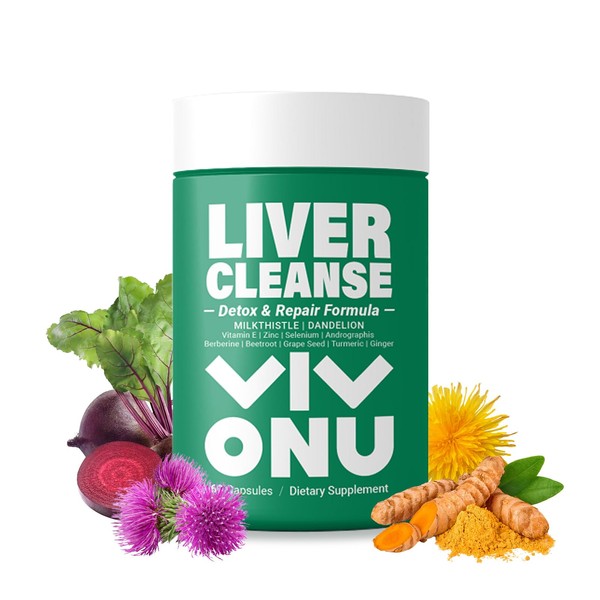 VivoNu Milk Thistle Silymarin & Dandelion Root Liver Health Support,