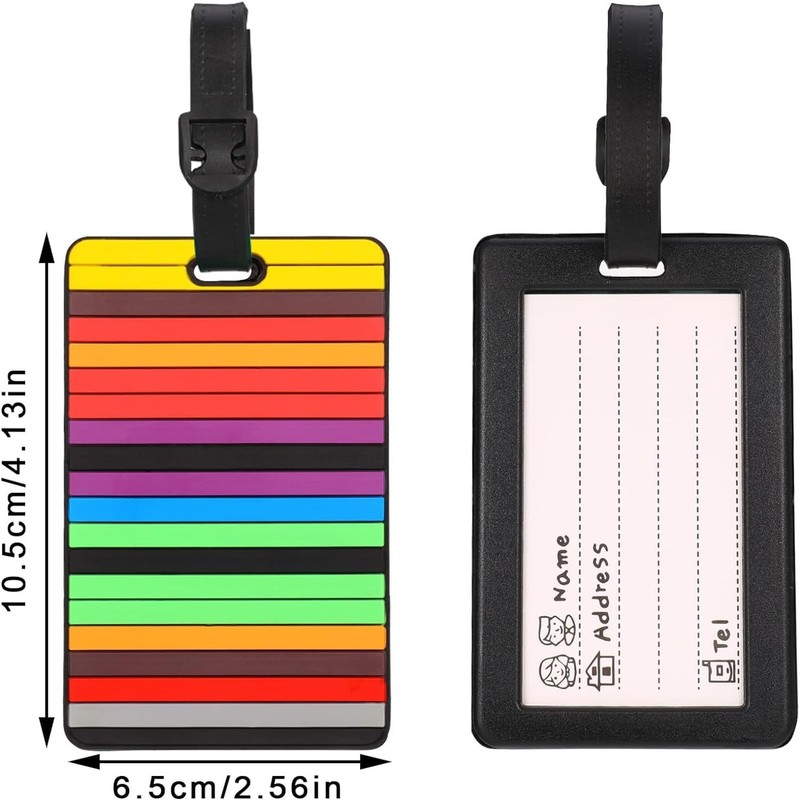 JCZD Travel Luggage Suitcase Labels ID Tags Business Card Holder,