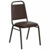 Bowery Hill Banquet Stacking Chair in Brown and Copper