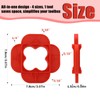 6pcs Deck Board Clamps Spacers, Red 4-in-1 Multi-Size Decking Plastic