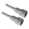 Cjueiom 2pcs 1/4" Quick-Change Hexagon Socket, 13mm Metric Nut Drivers