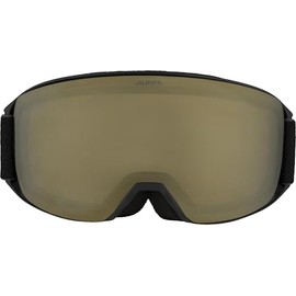 ALPINA NAKISKA Q-LITE Anti-Fog Extremely Robust and Shatterproof OTG Ski Goggles with 100% UV Protection for Adults, Matte Black
