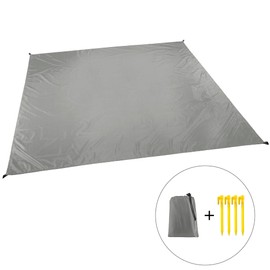 CelinaSun Outdoor Blanket 140 x 170 cm Grey PES Pockets Beach Blanket Picnic Blanket Ultralight Quick-Drying Underlay