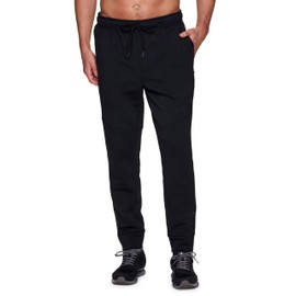 RBX Fleece Joggers for Men, Men's Fleece Sweatpants with Bonded Zipper Pockets, Cotton Blend Fleece Jogger Pants with Woven