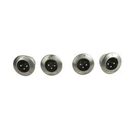 Switchcraft B3M XLR Round Male Panel Mt Connector, Set of 4 - New, Free Shipping