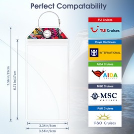 Yizhet 6 Pack of 6 Transparent Floral Flower Luggage Tags Waterproof with Metal Strap (19cm x 9cm)