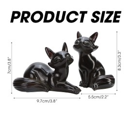 BuleVina 2PCS Color Changing Tea Pet Set, Handcrafted Feng Shui Kungfu Tea Decoration Ornament for Teahouse Teatable