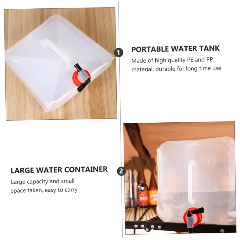 Sosoport 15l Camping Portable Water Bucket Collapsible and Lightweight Spigot