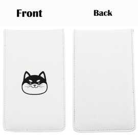 Gbourly Golf Scorecard Yardage Book Holder Cover PU Leather Funny Animals Golf Accessories Including a Pencil and Two Scorecards (Akita Dog)