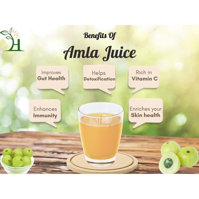 Amla Juice, Cold-Pressed, No Added Sugar, No Added Flavour, Naturally