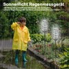 HOSPAOP Solar Rain Gauge for Garden with Ground Spike and