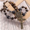 Nazareth Store Rosary Beads for Men, Catholic Rosary Necklace with