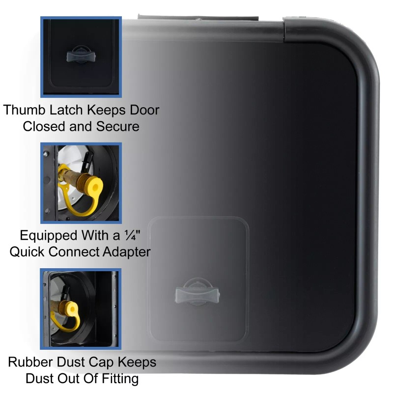 RecPro RV Propane Hook Up Box | 1/4 in. Quick