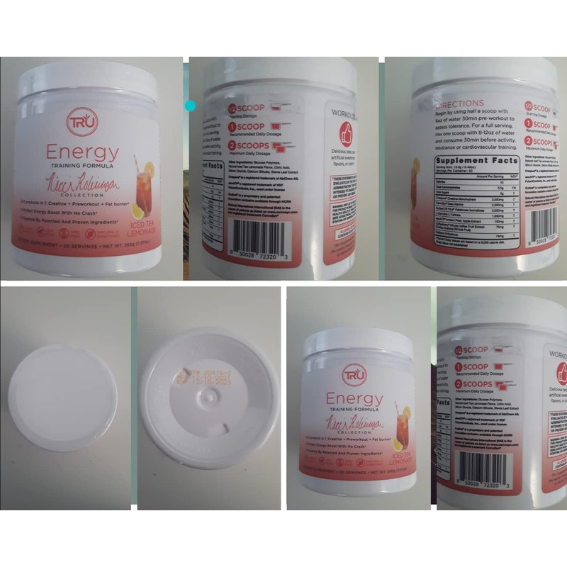 TRU Supplements Energy, Pre Workout Training Formula, Vegan Friendly, No