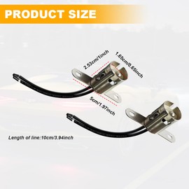 Lyxheth 2PCS Car Light Bulb Socket, Brake Light Socket, BA15D LED Bulb Light Lamp Long Socket Adapter with Wire Connector, Car Accessory Light Bulb Socket Holder for Car, SUV (BA15D-Long)