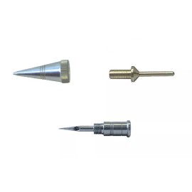 Paasche HT-3 Tip .65mm (nickel silver), H-21A Valve Plunger, HN-3 Median Needle