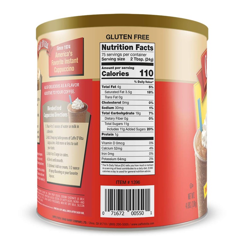Caffe D'Vita Mocha Cappuccino Hot or Iced 4 lbs (2