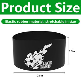 moonoom Soccer Lace Bands Youth - Sports Cleats Lace Cover - Soccer Shoe Laces Protector for Sports Soccer Cleats, 12 Pcs
