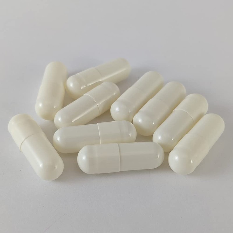 1000 Empty Gelatin Capsules Size 0 White. Opaque. Hypoallergenic. Halal.