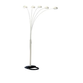 ORE 6962WH International 5 Arm Arch Floor Lamp, 84" x 45" x 50", White
