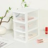 Gonice Small 3 Drawer Storage Organizer, White Plastic Drawer Storage,