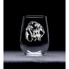 Bloodhound (B2) themed dog stemless wine glass, 17 oz.