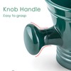 Linkidea Acrylic Shaving Cup with Knob Handle, Deep Size, Wet