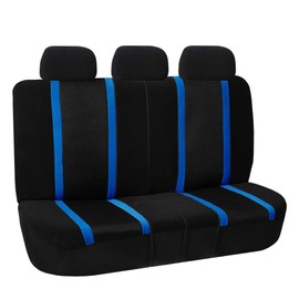 FH Group FB070013 Sports Seat Covers (Blue) Rear Set – Universal Fit for Cars Trucks & SUVs