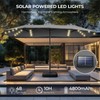 HOMSHADE Double Sided Patio Umbrellas - 15ft Solar Lights LED