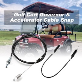 CADUFUELLY 102336101 Governor & Accelerator Cable, Cable Combination Kit, Accelerator Throttle Cable Replacement for Kawasaki FE290 Club Car DS Golf Cart 2004-up, Replaces 102336001