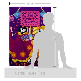 Ornament Collection Happy Di de Muertos House Flag Eagle Set Fall Day of Dead Dia Los Fiesta Mexican Party Autumntime Decoration Banner Small Garden Yard Gift Double-Sided, Made in USA