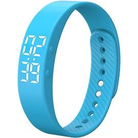 findtime Fitness Tracker Watch Without Smartphone No Bluetooth No APP USB Charge Pedometer Sports Digital Blue Wristwatch Suitable for Mens Womens Students Teenagers Teens