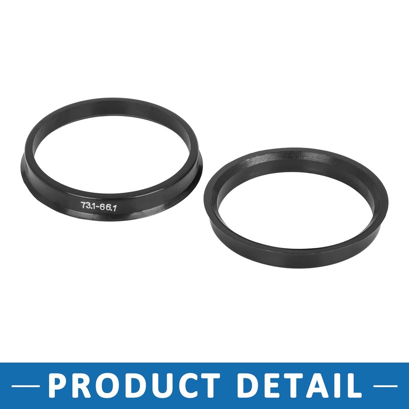 A ABSOPRO Hub Centric Rings 73.1mm to 66.1mm Plastic Black