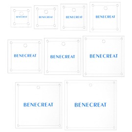 BENECREAT 9 Sizes Square Quilting Template, Acrylic Quilting Ruler Transparent Allowance Templates Ruler for DIY Patchwork, Cutting Guide, Machine Quilting, Sewing Craft