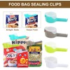 4Pcs Food Clip Set with Pour Spout,Bag Clips with Pour