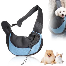 Dog Carrier Bag, Adjustable Carry Bag, Dog up to 5 kg, Dog Carrier, Transport Bag with Drawstring, Breathable Mesh Dog Sling for Small Dogs, Cats, Outdoor Activities
