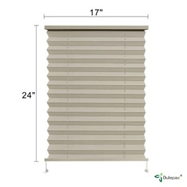 Dulepax RV Blinds - Pleated Shades, 17" W x 24" L Cappuccino RV Window Shades for Camper, Travel Trailers, Motorhome's Window