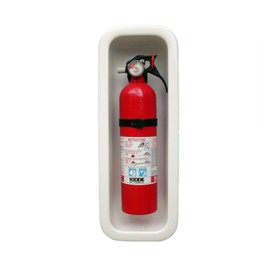 USAMADE RV and Marine Fire Extinguisher Box - Keep Your Boat and Family Safe with Reinforced, Recessed Fire Extinguisher Box - Clean Look Easy to Install and Clean, Made in USA (White)