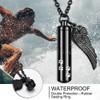 abooxiu Cylinder Cremation Necklace for Pet Ashes Urn Necklace with