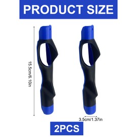 2 Pieces Golf Training Grip Muscle Memory Trainer Practice Tool Golf Grip Training Aid Anti-Slip Portable for Golf Beginner Men Women Kids Golf Grip Trainer（Blue）