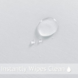 Obstal Fitted Round Table Cloth, Reversible Waterproof Stain Resistant Elastic Stretch Tablecloth, Wipe Clean Table Cover for Outdoor/Indoor Use, Fits Round Tables up to 30" - 36" Diameter, White