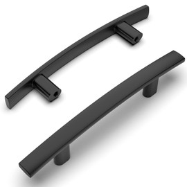 Amerdeco 10 Pack Matte Black 3 Inch(76mm) Hole Centers Kitchen Cabinet Pulls Hardware Kitchen Handles for Cabinets Cupboard Handles Drawer Pulls ZH0003