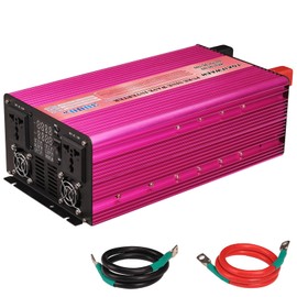 3000W Pure Sine Wave Power Inverter 12V to 110V DC to AC Converter Peak Power 6000W with LED Intelligent Display Screen,Two AC Outlets,Four Smart Fans,Suitable for RV, Camping,Etc.