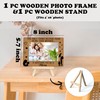 Ycyfckdr New Mommy Gifts, Rustic Wooden Picture Frame, 7.9 x