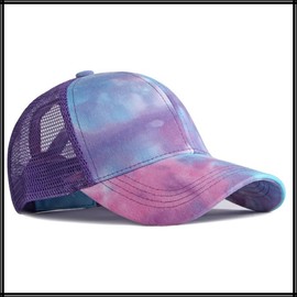 White Fang CA637 Mesh Cap, Marble Pattern, Hat, Sports, Running, Outdoors, Women's, purple
